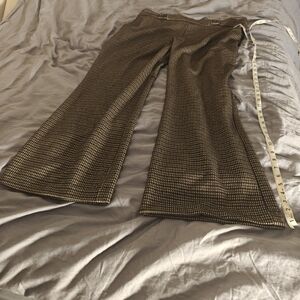 Cleo Brown Checkered Boot Cut Pants